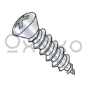 10-16X1  Phillips Oval #6 Head Self Tapping Screw Type AB Fully Thread Zinc & Bake