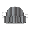8-32  Two Piece Low Crown Cap Nut Black Zinc