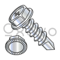 10-16X3/4  Phillips Hexwasher Serrated Self Drilling Screw Full Thread Zinc and Bake
