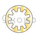 12  Internal Tooth Lock Washer Zinc Yellow