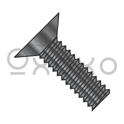 0-80X7/32  Phillips Flat 100 Degree Machine Screw Fully Threaded 18 8 Stainless Steel Black