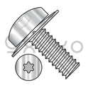8-32X3/8  6 Lobe Pan Square Cone 410 Stainless Sems Fully Threaded 18-8 Stainless Steel