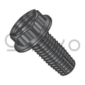 10-24X3/8  Slotted Hex Washer Thread Cutting Screw Type F Fully Threaded Black Oxide
