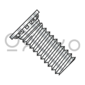 8-32X3/4  Self Clinching Stud 12 Rib Full Thread 300 Series Stainless Steel