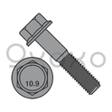 M10-1.5X40  DIN 6921 Class 10.9 Metric Flange Bolt Screw Non Serrated Plain