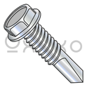 12-24X1  Unslotted Hex Washer With Number 4 Point Mach Screw F/T Self Drilling Screw Zinc