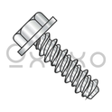 6-19X1/2 #5HD  Unslotted Indented Hex Washer High Low Screw Fully Threaded 18-8 Stainless Stee