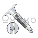 10-24X1  6 Lobe Wafer Head Self Drilling Screw Machine Screw Thread F/T Zinc Bake