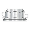 M6-1.0  Din 6923 Metric Hex Flange Nut Non Serrated 18 8 Stainless Steel