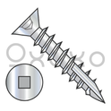 9-10X1  #2 Square Drive Flat Head No Nibs Deep Thread Type 17 Full Thread Zinc Bake