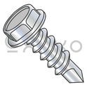 12-14X2 1/4  Unslot Indented Hexwasher Self Drill Screw Non-Serrated Full Thread Zinc Bake