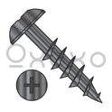 8-11X1 1/4  Phillips Truss Deep Thread Wood Screw 2/3 Thread Black Oixde