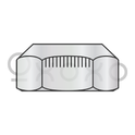 M12X1.50  Din 980 Prevailing Torque Hex Lock Nut Class 10 Cad And Wax