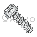 1/4-14X2  Slotted Indented Hex Washer Self Tapping Screw Type B Fully Thread 18 8 Stainles