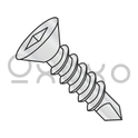 10-16X2  Square Drive Flat Head Full Thred Self Drill Screw Zinc, Bake 1000 Hr Salt Spray