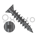 6-13X3/4  Square Drive Flat Head No Nibs Deep Thread Wood Screw Type 17 Full Thrd Black Ox