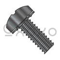 10-32X3/8  Phillips Pan Internal Sems Machine Screw Fully Threaded Black Zinc and Bake