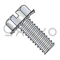 10-24X3/8  Slotted Hex Head External Sems Machine Screw Fully Threaded Zinc and Bake