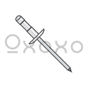 3/16X.250-.500  Large Flange Dome Head Multi Grip Rivet Zinc