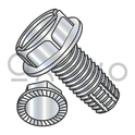 10-32X1 1/2  Slot Indent Hex Washer Serrated Thread Cut Screw Type F Full Thread Zinc Bake