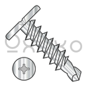 12-14X1 1/4  Square Phillips Drive Pancake Head Self Drill Screw Full Thd 18 8Stainless Steel
