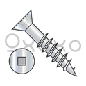 8X3 1/2  Flat Head (no nibs) Square Drive Deep Thread Wood Screw 2/3 Threaded Zinc Bake