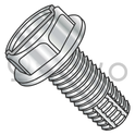 10-32X1/2  Slotted Indented Hex Washer Thread Cut Screw Type F Full Thread 410 Stainless St