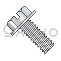 5/16-18X1 1/4  Slotted Indented Hex Washer Head Machine Screw Fully Threaded Zinc