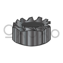 1/4-20  K Lock Nut 18 8 Stainless Steel Black Oxide and Oil