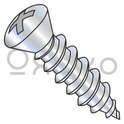 10-16X1 1/4  Phillips Oval Number 8 Head Self Tapping Screw Type AB Full Thread Zinc and Bake