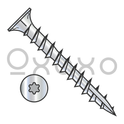 8-11X1  6 lobe Flat w/Nibs Deep Thread Wood Screw Type 17 Full Thread Zinc Bake