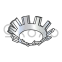 10  82 Degree External Tooth Countersunk Lock Washer Zinc