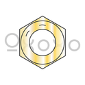 5/8-18  Fine Thread Hex Nut Grade 8 Domestic Zinc Yellow DFAR