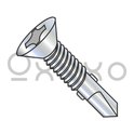 1/4-20X3  Phil Flat Self Drill Screw #4 Point w/Wings Full Thread Machine Sc Thrd ZincBake